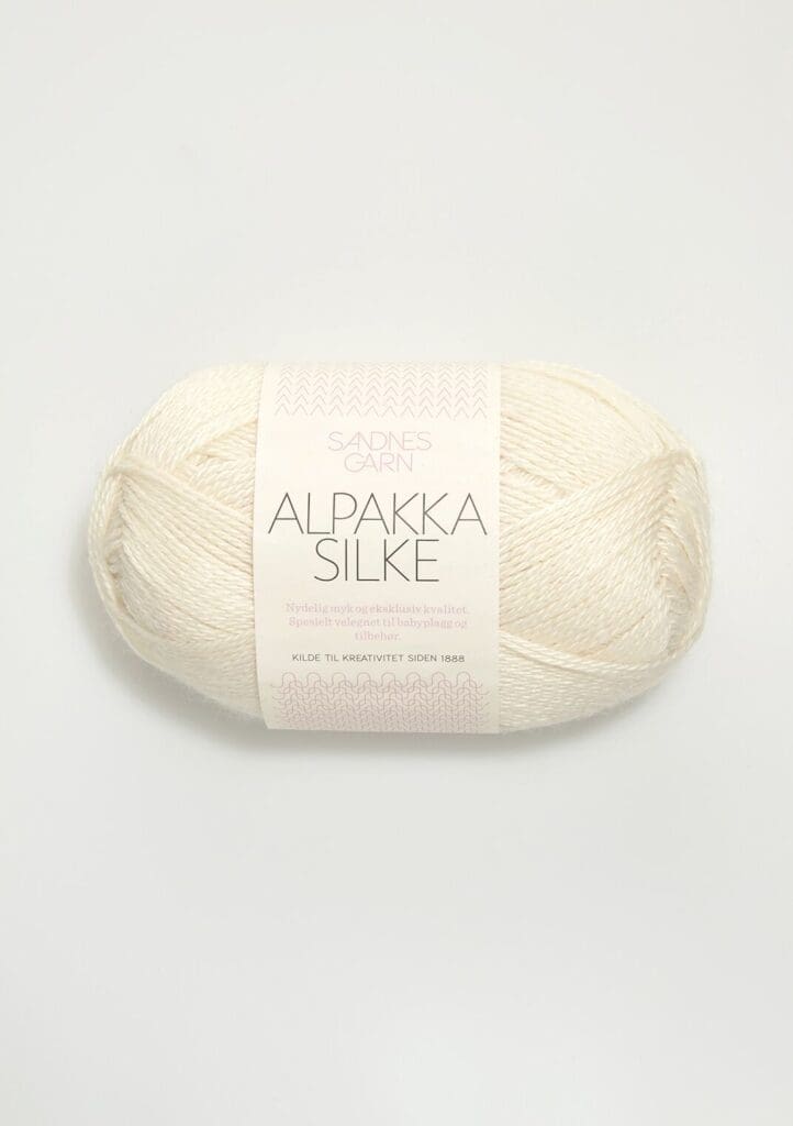 Garn Alpakka Silke 1002 - Hvid