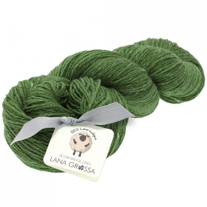 Slow Wool Lino fra Lana Grossa i grøn