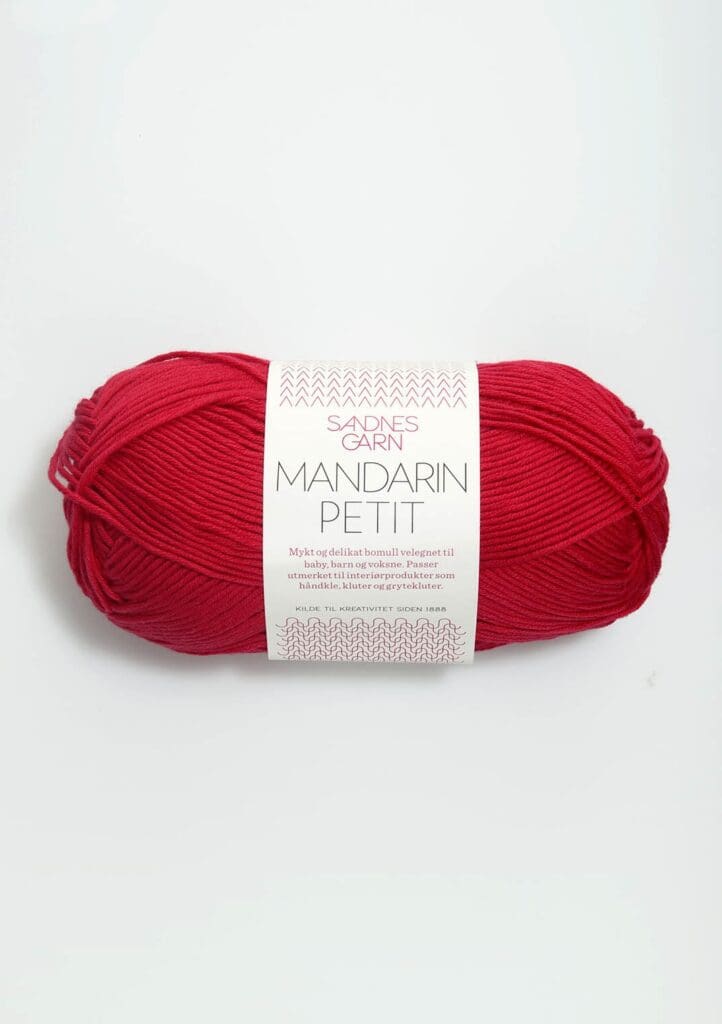 Garn Mandarin Petit 4418 Mørk Rød