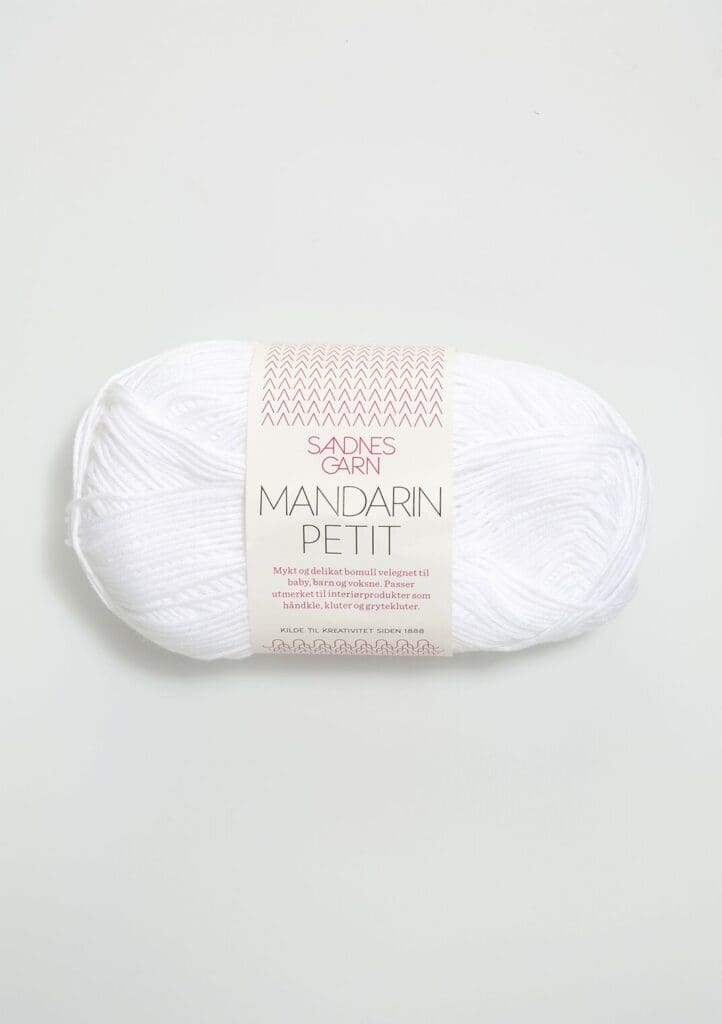 Garn Sandnes Mandarin Petit 1001 Hvid