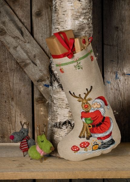 Julesok med julemand og Rudolf