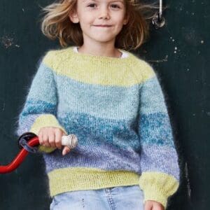 890912 - Sweater med snoet raglan og ballonærmer