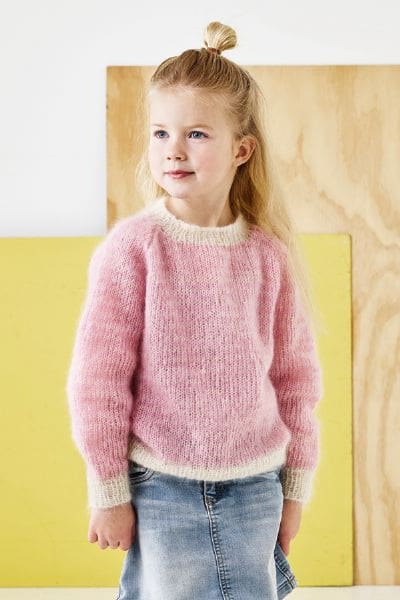 Strikkeopskrift på Raglansweater til børn