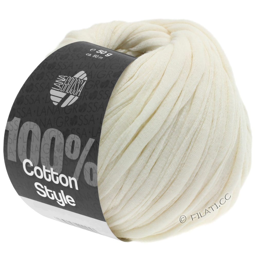 Garn 100% Cotton Style 002 Råhvid
