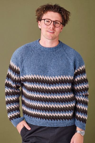 Strikkeopskrift på sweater til mænd