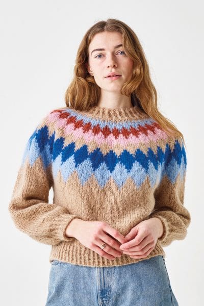 Strikkeopskrift på Harlekinsweater