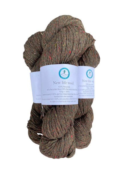 Garn New Life Wool 7100 Mosegrøn