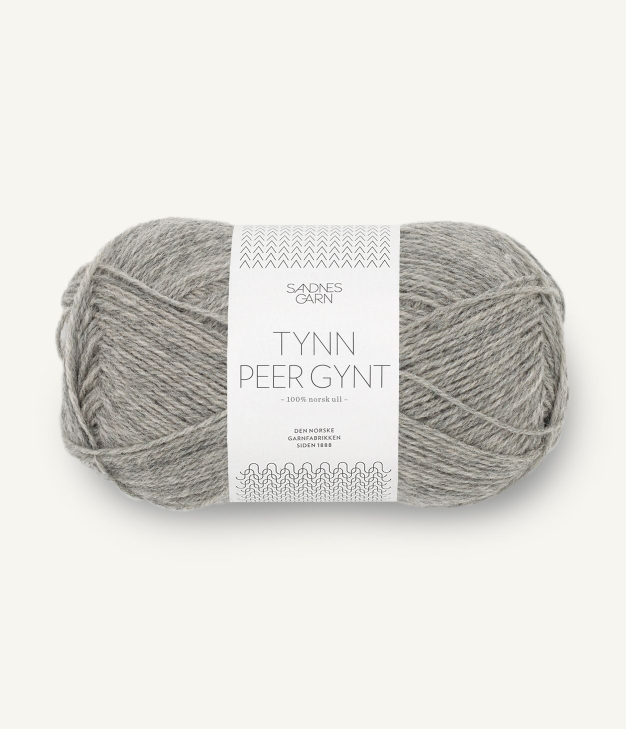 Garn Tynn Peer Gynt 1042 Gråmeleret