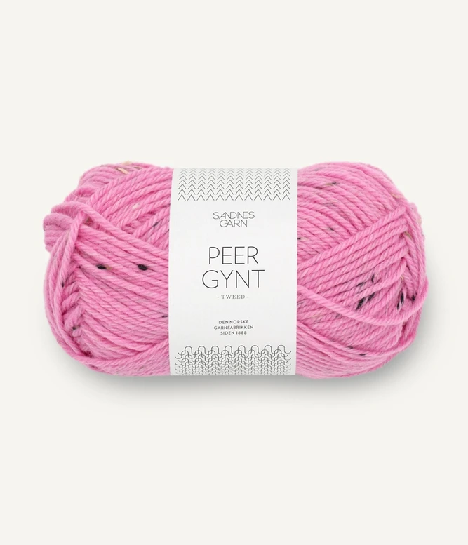 Garn Peer Gynt 4615 Rosa med Natur Tweed