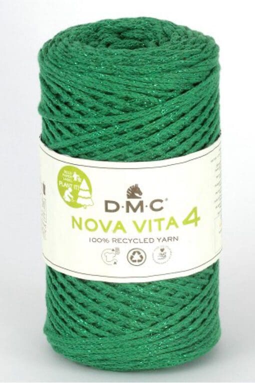 Garn Nova Vita 4 Metallic 08 Grøn
