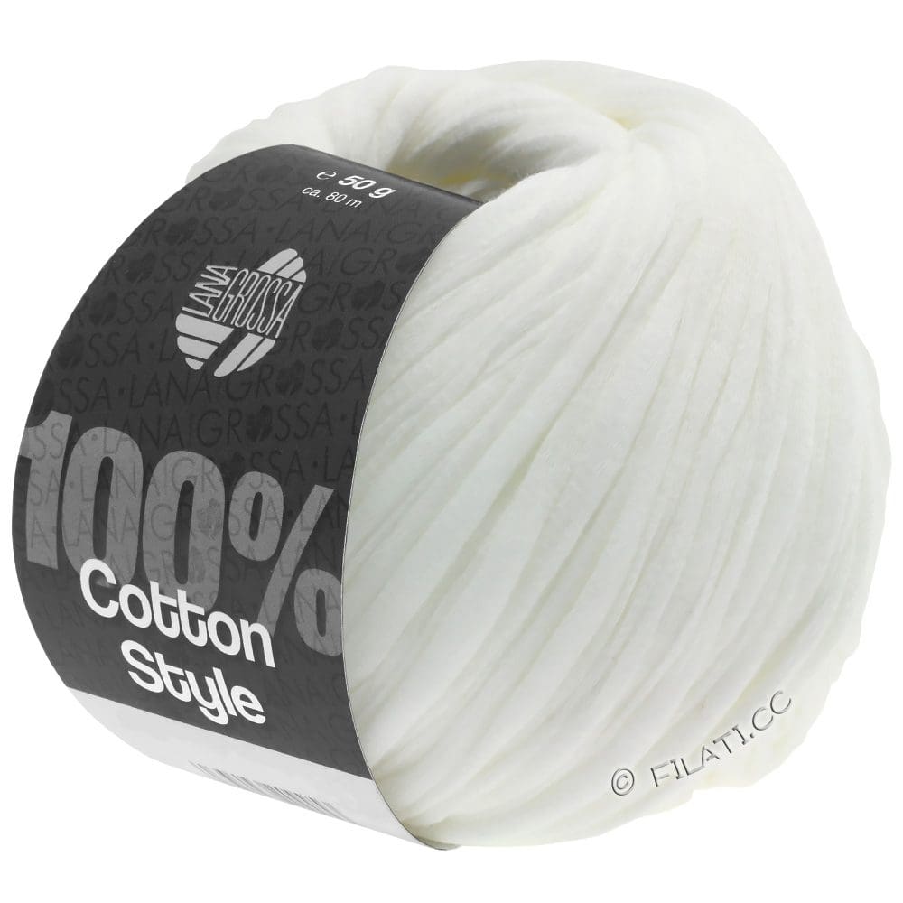 Lana Grossa 100% Cotton Style 001 Hvid
